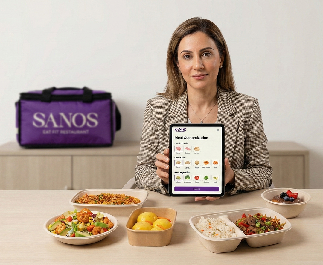 Person using food app